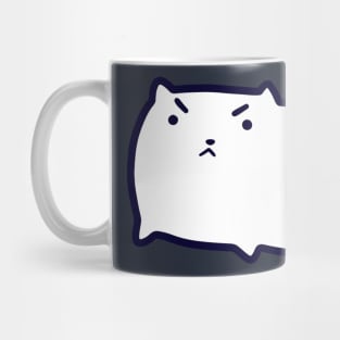 Angry Tiny White Cat Mug